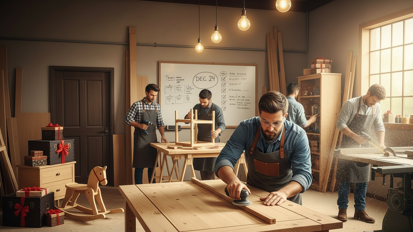 Marcenaria Rápida: Como Entregar Móveis de Última Hora para o Natal sem Perder a Qualidade